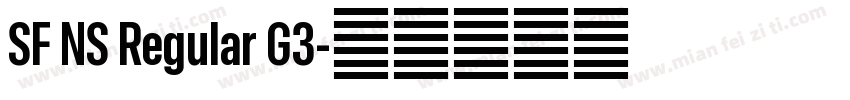 SF NS Regular G3字体转换